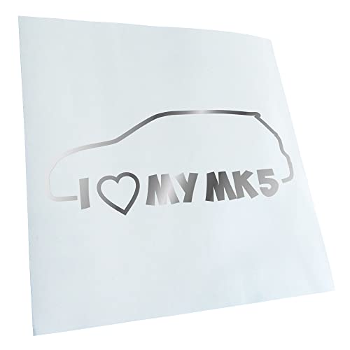 - Autoaufkleber - I Love my MK5 Aufkleber für Auto, Laptop, Fahrrad, LKW, Motorrad mehrfarbig JDM Decal Racing von Kiwistar
