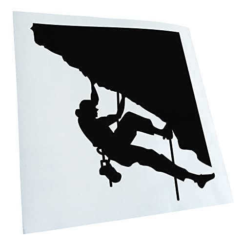 Kiwistar - Autoaufkleber - Klettern Kletterer Figur - schwarz - 10x10cm - Aufkleber für Auto, Laptop, Fahrrad, LKW, Motorrad mehrfarbig JDM Decal Racing von Kiwistar