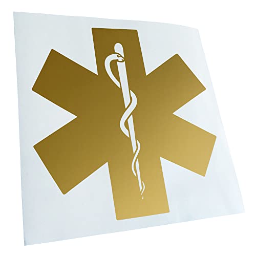 Kiwistar - Autoaufkleber - Krankenhaus - Notfallaufnahme - gold - 10x10cm - Aufkleber für Auto, Laptop, Fahrrad, LKW, Motorrad mehrfarbig JDM Decal Racing von Kiwistar