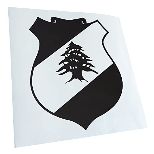 Kiwistar - Autoaufkleber - Libanon Wappen - mattschwarz - 60x50cm - Aufkleber für Auto, Laptop, Fahrrad, LKW, Motorrad mehrfarbig JDM Decal Racing von Kiwistar