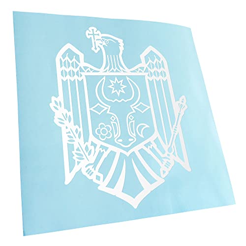 Kiwistar - Autoaufkleber - Moldawien Wappen - weiss - 50x40cm - Aufkleber für Auto, Laptop, Fahrrad, LKW, Motorrad mehrfarbig JDM Decal Racing von Kiwistar