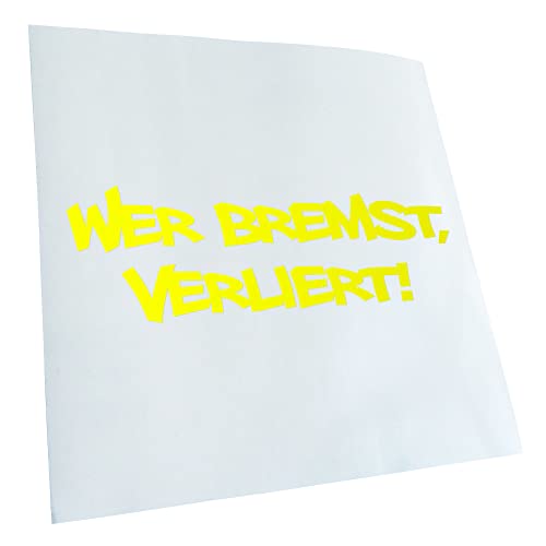 Kiwistar - Autoaufkleber - Neongelb - Wer bremst verliert - Geschwindigkeitsrausch - neongelb - Aufkleber für Auto, Laptop, Fahrrad, LKW, Motorrad mehrfarbig JDM Decal Kiwistar - Autoaufkleber - Neongelb - Wer bremst verliert - Geschwindigkeitsrausch - neongelb - Aufkleber für Auto, Laptop, Fahrrad, LKW, Motorrad mehrfarbig JDM Decal von Kiwistar