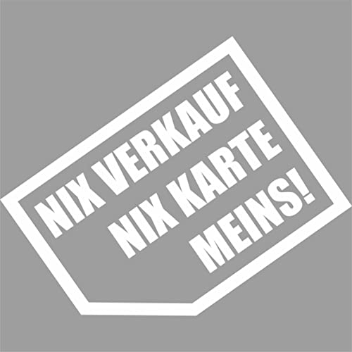 Kiwistar Autoaufkleber - Nix verkaufen, nix Karte, Meins! 12,5 x 10 cm - Heckscheibe Auto Aufkleber wetterfest für Kfz LKW Mofa Truck - Sticker außen selbstklebend Tuning Zubehör für Fenster Fahrzeug Kiwistar Autoaufkleber - Nix verkaufen, nix Karte, Meins! 12,5 x 10 cm - Heckscheibe Auto Aufkleber wetterfest für Kfz LKW Mofa Truck - Sticker außen selbstklebend Tuning Zubehör für Fenster Fahrzeug von Kiwistar