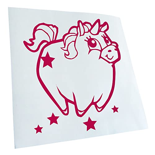 Kiwistar - Autoaufkleber - Pummeliges Einhorn - Pink - 11x10cm - Heckscheibe Auto Aufkleber wetterfest für Kfz LKW Mofa Truck - Sticker außen selbstklebend Tuning Zubehör für Fenster Fahrzeug Scheibe Kiwistar - Autoaufkleber - Pummeliges Einhorn - Pink - 11x10cm - Heckscheibe Auto Aufkleber wetterfest für Kfz LKW Mofa Truck - Sticker außen selbstklebend Tuning Zubehör für Fenster Fahrzeug Scheibe von Kiwistar