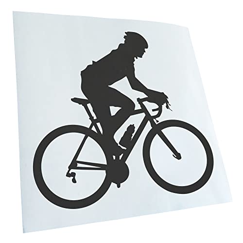 Kiwistar - Autoaufkleber - Rennrad Fahrrad Figur - dunkelgrau - 10,5x10cm - Aufkleber für Auto, Laptop, Fahrrad, LKW, Motorrad mehrfarbig JDM Decal Racing von Kiwistar