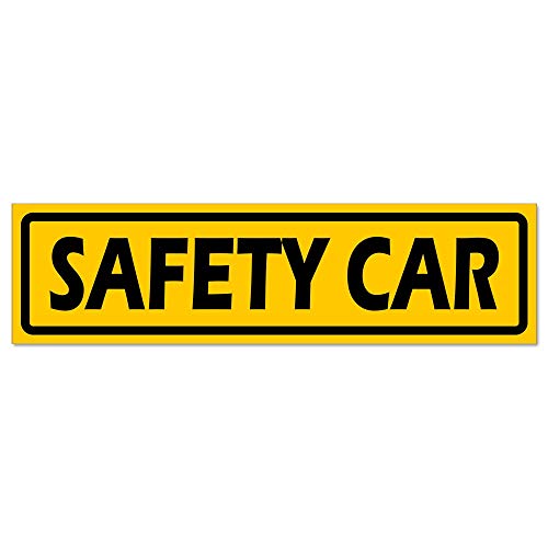 Kiwistar - Autoaufkleber - Safety Car invertiert - Hinweis Aufkleber Sticker für Auto, Kfz, Fahrrad, PKW, LKW von Kiwistar