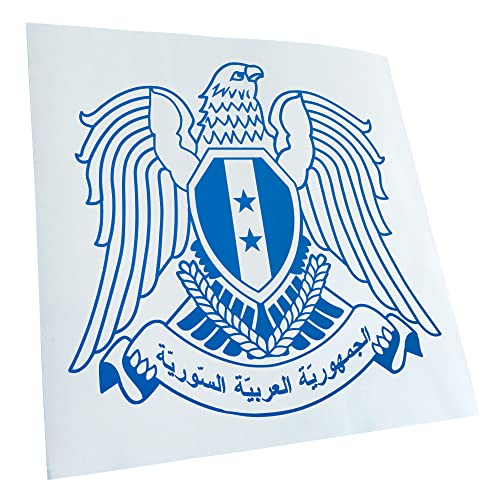 Kiwistar - Autoaufkleber - Syrien Wappen - blau - 50x48cm - Aufkleber für Auto, Laptop, Fahrrad, LKW, Motorrad mehrfarbig JDM Decal Racing von Kiwistar