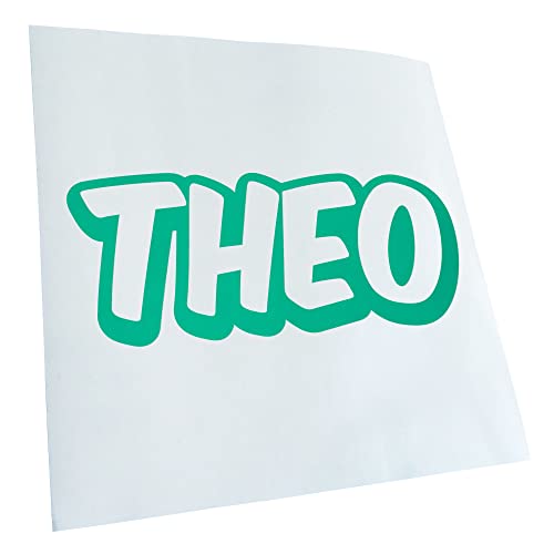 Kiwistar - Autoaufkleber - Türkis - 20x8cm - Theo Vorname Jungen Sticker - Heckscheibe Auto Aufkleber wetterfest für Kfz LKW Mofa Truck - Sticker außen selbstklebend Tuning Zubehör für Fenster Kiwistar - Autoaufkleber - Türkis - 20x8cm - Theo Vorname Jungen Sticker - Heckscheibe Auto Aufkleber wetterfest für Kfz LKW Mofa Truck - Sticker außen selbstklebend Tuning Zubehör für Fenster von Kiwistar