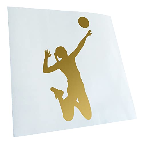 Kiwistar - Autoaufkleber - Volleyball Spieler Figur - gold - 18x10cm - Aufkleber für Auto, Laptop, Fahrrad, LKW, Motorrad mehrfarbig JDM Decal Racing von Kiwistar