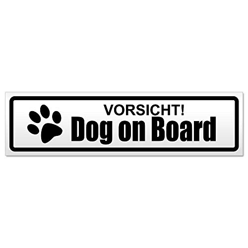 Kiwistar - Autoaufkleber - Vorsicht! Dog on Board - Hinweis Aufkleber Sticker für Auto, Kfz, Fahrrad, PKW, LKW von Kiwistar