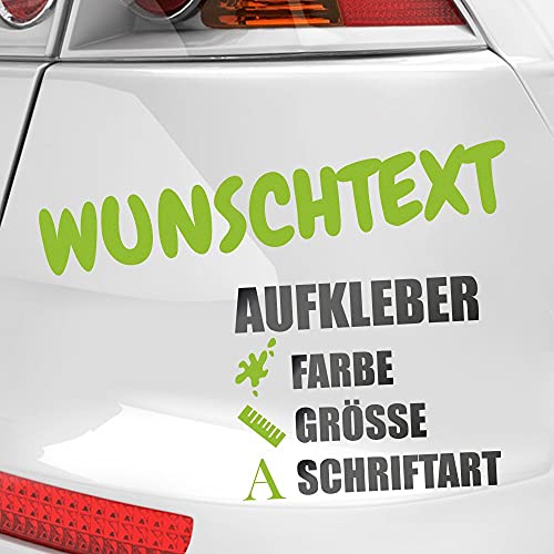 Kiwistar - Autoaufkleber - Wunschtext Aufkleber Buchstaben Zahlen Schriftzug - Namen Spruch selber kleben und gestalten - Aufkleber für Auto Kfz Fahrrad, LKW, Truck Mofa von Kiwistar