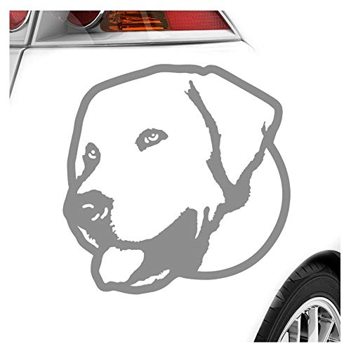 Kiwistar - Autoaufkleber - labrador retriever Hund - Grau - 11x10cm - Aufkleber für Auto, Laptop, Fahrrad, LKW, Motorrad mehrfarbig JDM Decal Racing von Kiwistar