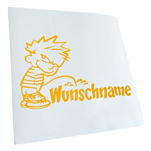 Kiwistar - Autoaufkleber piss on Motiv mit Wunschname - Auto Aufkleber selbst gestalten personalisiert JDM Racing Sticker mehrfarbig für LKW Motorrad Laptop Fenster außen Tuning selbstklebend Fahrzeug von Kiwistar