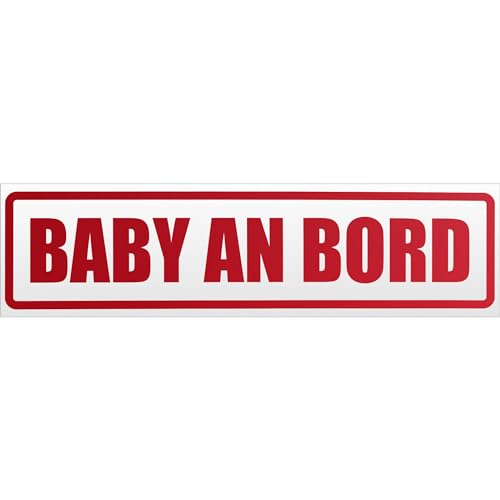 Kiwistar Baby an Bord Magnetschild Schild magnetisch - 30cm Rot - reflektierend - Magnetfolie für Auto PKW Kfz von Kiwistar