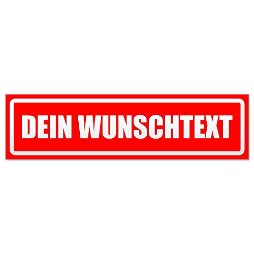 Kiwistar Dein Wunschtext invertiert Magnetschild Schild magnetisch - 30cm Rot - Magnetfolie für Auto PKW Kfz von Kiwistar