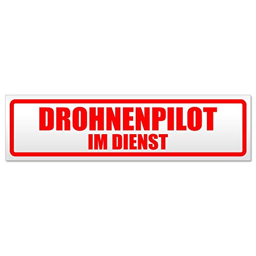 Kiwistar Drohnenpilot im Dienst Magnetschild Schild magnetisch - 30cm Rot - Magnetfolie für Auto PKW Kfz von Kiwistar