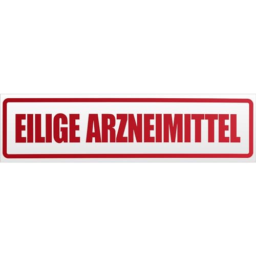 Kiwistar Eilige Arzneimittel Magnetschild Schild magnetisch - 30cm Rot - reflektierend - Magnetfolie für Auto PKW Kfz von Kiwistar