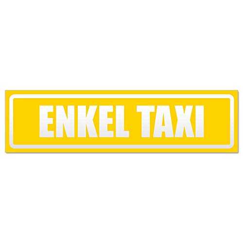 Kiwistar Enkel Taxi invertiert Magnetschild Schild magnetisch - 45cm Gelb - Magnetfolie für Auto PKW Kfz von Kiwistar