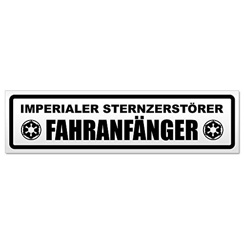 Kiwistar Fahranfänger Imperialer Sternzerstörer Magnetschild Schild magnetisch - 45cm Schwarz - Magnetfolie für Auto PKW Kfz von Kiwistar