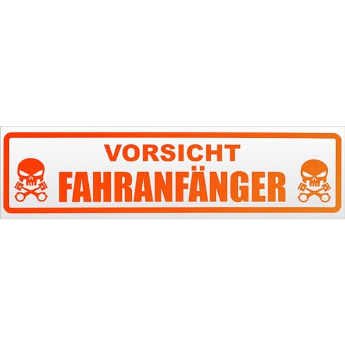 Kiwistar Fahranfänger Vorsicht Magnetschild Schild magnetisch - 30cm Neonorange - Magnetfolie für Auto PKW Kfz von Kiwistar