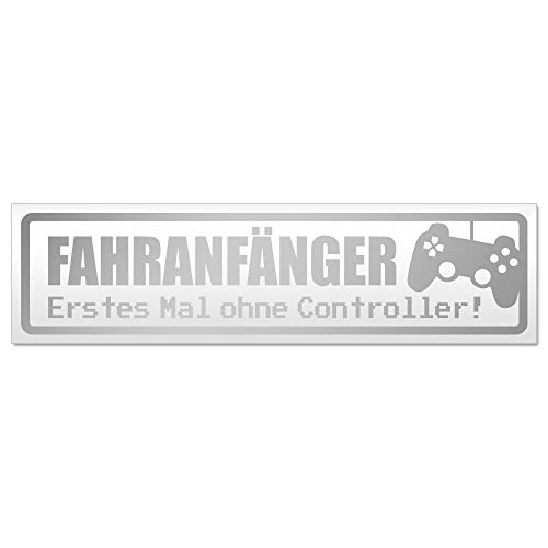 Kiwistar Fahranfänger - ohne Controller Magnetschild Schild magnetisch - 30cm Silber - Magnetfolie für Auto PKW Kfz von Kiwistar