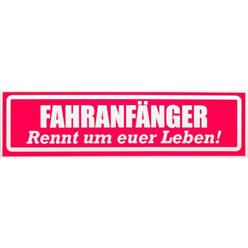 Kiwistar Fahranfänger rennt Leben invertiert Magnetschild Schild magnetisch - 30cm Neonpink - Magnetfolie für Auto PKW Kfz von Kiwistar