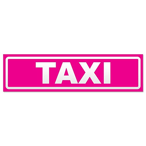 Kiwistar Taxi invertiert Magnetschild Schild magnetisch - 30cm Pink - Magnetfolie für Auto PKW Kfz von Kiwistar