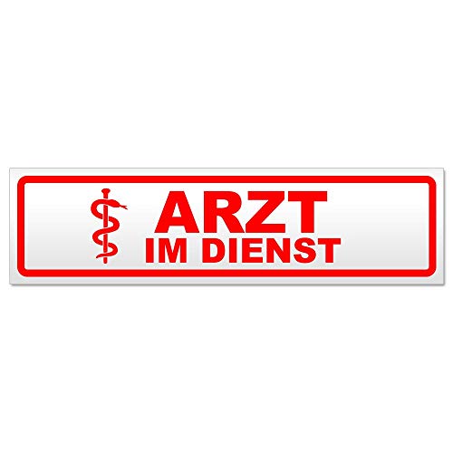 Kiwistar Arzt im Dienst 1 Magnetschild Schild magnetisch - 30cm Rot - Magnetfolie für Auto PKW Kfz von Kiwistar