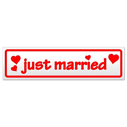 Kiwistar Just Married Magnetschild Schild magnetisch - 30cm Rot - Magnetfolie für Auto PKW Kfz von Kiwistar