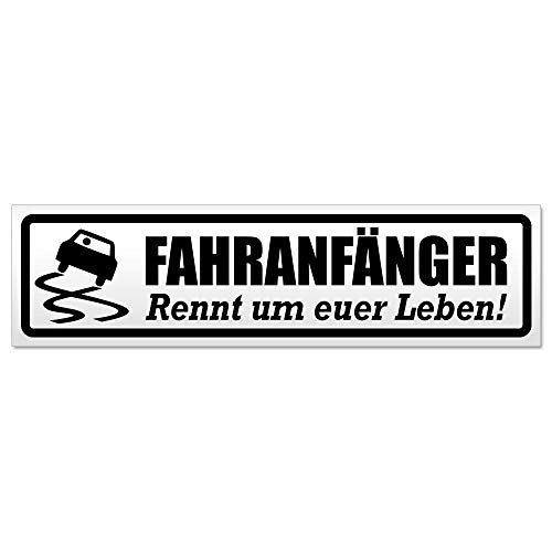 Kiwistar Fahranfänger rennt Leben V2 Magnetschild Schild magnetisch - 30cm Schwarz - Magnetfolie für Auto PKW Kfz von Kiwistar