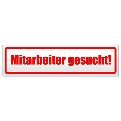 Kiwistar Mitarbeiter gesucht! Magnetschild Schild magnetisch - 60cm Rot - Magnetfolie für Auto PKW Kfz von Kiwistar