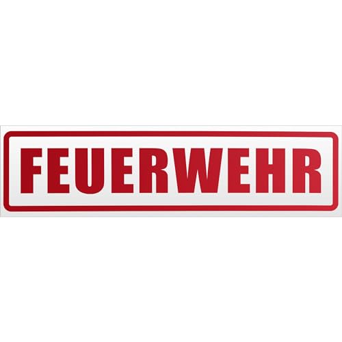 Kiwistar Feuerwehr 1 Magnetschild Schild magnetisch - 60cm Rot - reflektierend - Magnetfolie für Auto PKW Kfz von Kiwistar