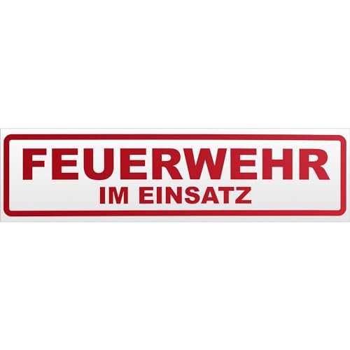 Kiwistar Feuerwehr im Einsatz Magnetschild Schild magnetisch - 60cm Rot - reflektierend - Magnetfolie für Auto PKW Kfz von Kiwistar