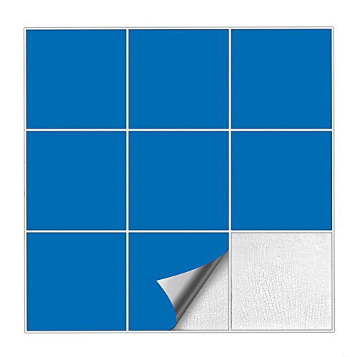 Kiwistar Fliesenaufkleber Azurblau Seidenmatt - 9 x 9 cm - 50 Stück - Klebefliesen zum Überkleben von Wandfliesen - Fliesensticker für Küche Bad Fliesenmuster - selbstklebend und wasserfest Kiwistar Fliesenaufkleber Azurblau Seidenmatt - 9 x 9 cm - 50 Stück - Klebefliesen zum Überkleben von Wandfliesen - Fliesensticker für Küche Bad Fliesenmuster - selbstklebend und wasserfest von Kiwistar