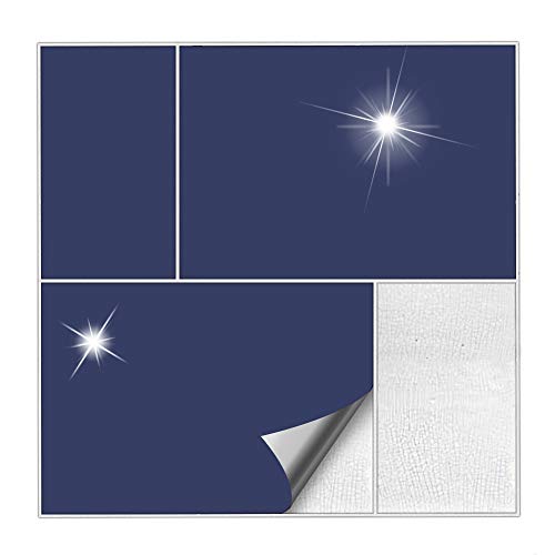 Kiwistar Fliesenaufkleber Dunkelblau Glänzend - 15 x 20 cm - 50 Stück - Klebefliesen Fliesenmuster Stickerfliesen Wandfliesen überkleben - selbstklebend für glatte Flächen Kiwistar Fliesenaufkleber Dunkelblau Glänzend - 15 x 20 cm - 50 Stück - Klebefliesen Fliesenmuster Stickerfliesen Wandfliesen überkleben - selbstklebend für glatte Flächen von Kiwistar