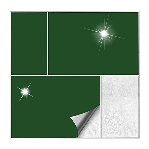 Kiwistar Fliesenaufkleber Dunkelgrün Glänzend - 14,7 x 19,7 cm - 50 Stück - Klebefliesen zum Überkleben von Wandfliesen - Fliesensticker für Küche Bad Fliesenmuster - selbstklebend und wasserfest Kiwistar Fliesenaufkleber Dunkelgrün Glänzend - 14,7 x 19,7 cm - 50 Stück - Klebefliesen zum Überkleben von Wandfliesen - Fliesensticker für Küche Bad Fliesenmuster - selbstklebend und wasserfest von Kiwistar