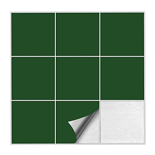 Kiwistar Fliesenaufkleber Dunkelgrün Seidenmatt - 19,5 x 19,5 cm - 50 Stück - Klebefliesen zum Überkleben von Wandfliesen - Fliesensticker für Küche Bad Fliesenmuster - selbstklebend und wasserfest Kiwistar Fliesenaufkleber Dunkelgrün Seidenmatt - 19,5 x 19,5 cm - 50 Stück - Klebefliesen zum Überkleben von Wandfliesen - Fliesensticker für Küche Bad Fliesenmuster - selbstklebend und wasserfest von Kiwistar