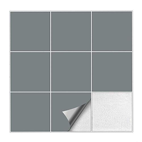 Kiwistar Fliesenaufkleber Grau Seidenmatt - 15 x 15 cm - 50 Stück - Klebefliesen zum Überkleben von Wandfliesen - Fliesensticker für Küche Bad Fliesenmuster - selbstklebend und wasserfest Kiwistar Fliesenaufkleber Grau Seidenmatt - 15 x 15 cm - 50 Stück - Klebefliesen zum Überkleben von Wandfliesen - Fliesensticker für Küche Bad Fliesenmuster - selbstklebend und wasserfest von Kiwistar