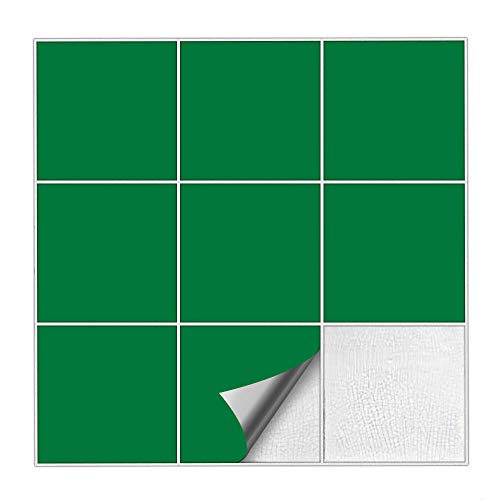 Kiwistar Fliesenaufkleber Grün Seidenmatt - 19,5 x 19,5 cm - 50 Stück - Klebefliesen zum Überkleben von Wandfliesen - Fliesensticker für Küche Bad Fliesenmuster - selbstklebend und wasserfest Kiwistar Fliesenaufkleber Grün Seidenmatt - 19,5 x 19,5 cm - 50 Stück - Klebefliesen zum Überkleben von Wandfliesen - Fliesensticker für Küche Bad Fliesenmuster - selbstklebend und wasserfest von Kiwistar