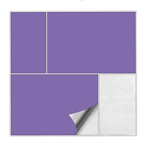 Kiwistar Fliesenaufkleber Lavendel Seidenmatt - 14,5 x 19,5 cm - 25 Stück - Klebefliesen zum Überkleben von Wandfliesen - Fliesensticker für Küche Bad Fliesenmuster - selbstklebend und wasserfest von Kiwistar