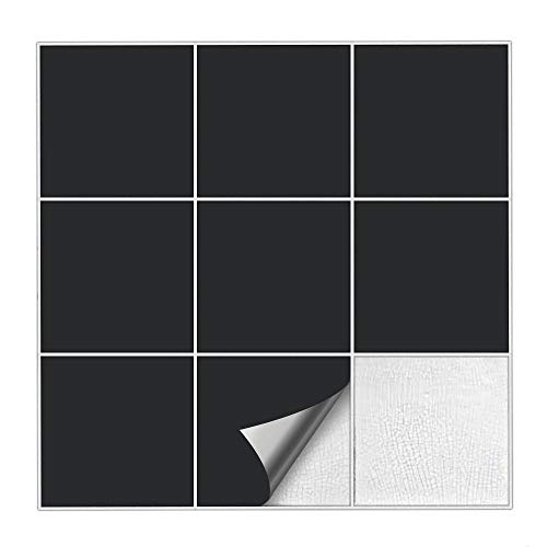 Kiwistar Fliesenaufkleber Schwarz Seidenmatt - 20 x 20 cm - 100 Stück - Klebefliesen zum Überkleben von Wandfliesen - Fliesensticker für Küche Bad Fliesenmuster - selbstklebend und wasserfest Kiwistar Fliesenaufkleber Schwarz Seidenmatt - 20 x 20 cm - 100 Stück - Klebefliesen zum Überkleben von Wandfliesen - Fliesensticker für Küche Bad Fliesenmuster - selbstklebend und wasserfest von Kiwistar