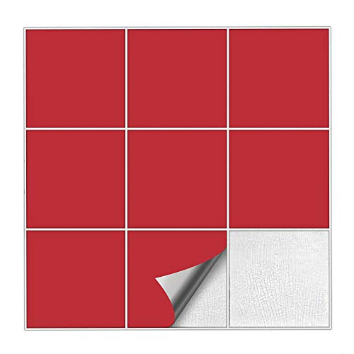Kiwistar Fliesenaufkleber Schwarz Seidenmatt - 20 x 40 cm - 1 Stück - Klebefliesen Fliesenmuster Stickerfliesen Wandfliesen überkleben - selbstklebend für glatte Flächen von Kiwistar