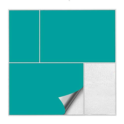 Kiwistar Fliesenaufkleber Türkis Seidenmatt - 15 x 20 cm - 50 Stück - Klebefliesen zum Überkleben von Wandfliesen - Fliesensticker für Küche Bad Fliesenmuster - selbstklebend und wasserfest Kiwistar Fliesenaufkleber Türkis Seidenmatt - 15 x 20 cm - 50 Stück - Klebefliesen zum Überkleben von Wandfliesen - Fliesensticker für Küche Bad Fliesenmuster - selbstklebend und wasserfest von Kiwistar