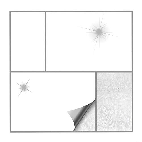 Kiwistar Fliesenaufkleber Weiss Glänzend - 15 x 20 cm - 50 Stück - Klebefliesen Fliesenmuster Stickerfliesen Wandfliesen überkleben - selbstklebend für glatte Flächen von Kiwistar