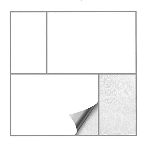 Kiwistar Fliesenaufkleber Weiss Seidenmatt - 14,5 x 19,5 cm - 25 Stück - Klebefliesen Fliesenmuster Stickerfliesen Wandfliesen überkleben - selbstklebend für glatte Flächen von Kiwistar