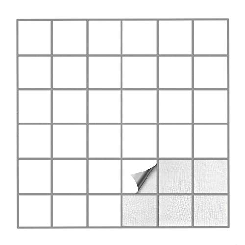 Kiwistar Fliesenaufkleber Weiss Seidenmatt - 5 x 5 cm - 50 Stück - Klebefliesen zum Überkleben von Wandfliesen - Fliesensticker für Küche Bad Fliesenmuster - selbstklebend und wasserfest Kiwistar Fliesenaufkleber Weiss Seidenmatt - 5 x 5 cm - 50 Stück - Klebefliesen zum Überkleben von Wandfliesen - Fliesensticker für Küche Bad Fliesenmuster - selbstklebend und wasserfest von Kiwistar