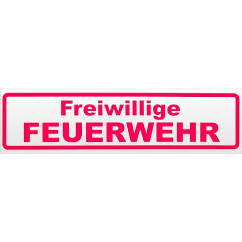 Kiwistar Freiwillige Feuerwehr Magnetschild Schild magnetisch - 30cm Neonpink - Magnetfolie für Auto PKW Kfz von Kiwistar