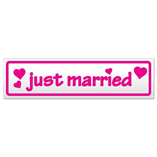 Kiwistar Just Married Magnetschild Schild magnetisch - 45cm Pink - Magnetfolie für Auto PKW Kfz von Kiwistar