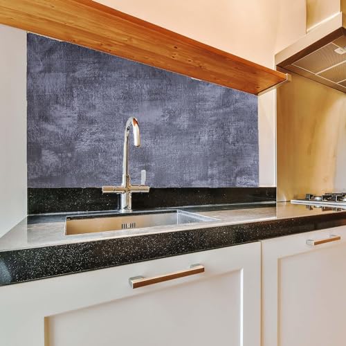 Kiwistar - Küchenrückwand - 150x70 cm - Beton grau - Glaslaminat Kratzfest - Aufkleber Fliesenspiegel - Küche - Fliesen - Design - Renovierung - Küchenfolie von Kiwistar