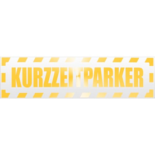 Kiwistar Kurzzeitparker gestreift Magnetschild Schild magnetisch - 30cm Gelb - reflektierend - Magnetfolie für Auto PKW Kfz von Kiwistar